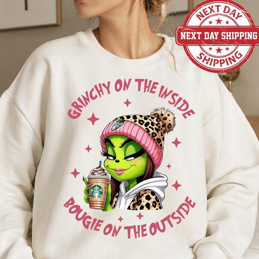 Pink Girl Grinn Funny T-Shirt,Crewneck,Hoodie For Christmas Gift,H-C-705