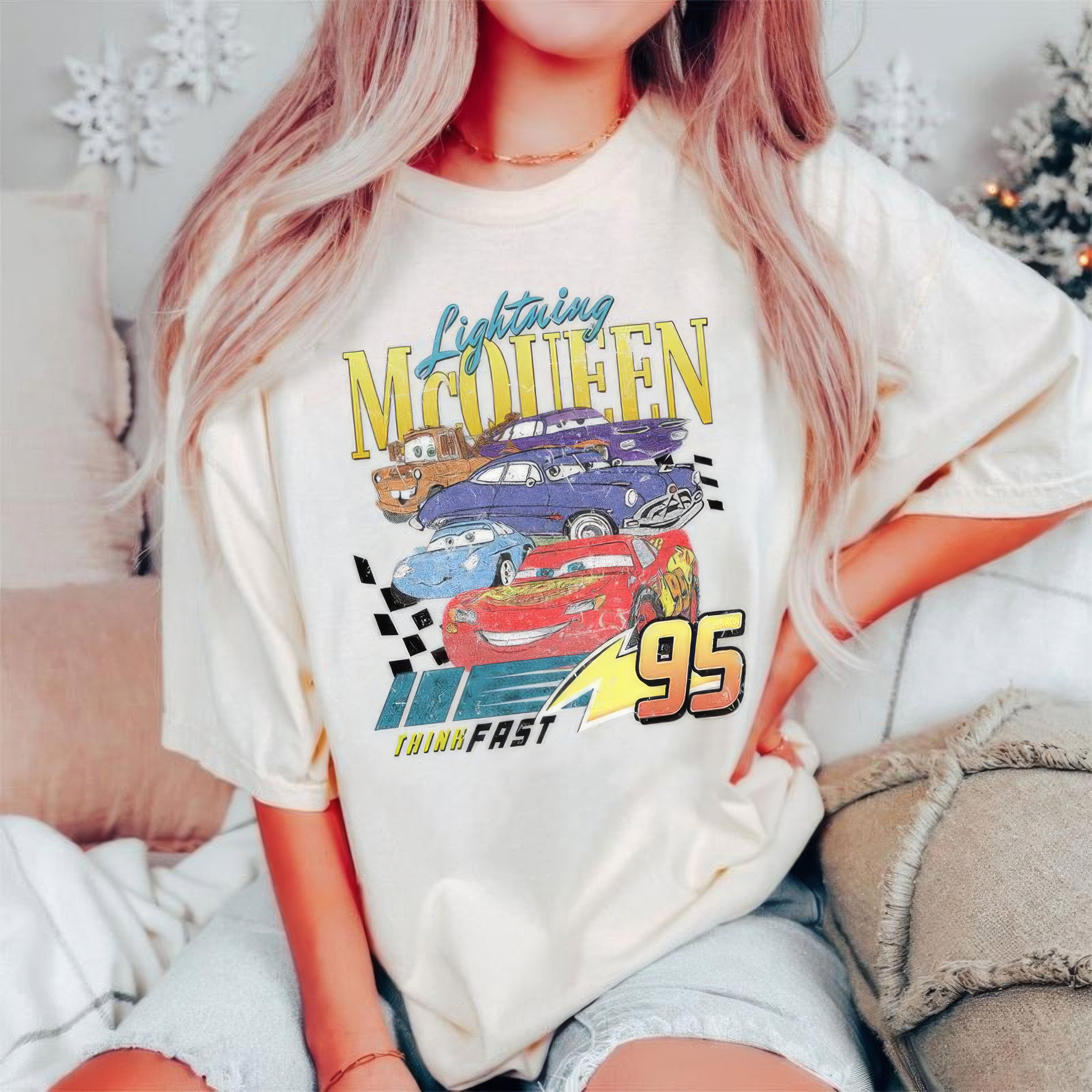 Lighting McQueen Cars Movie T-Shirt,Crewneck,Hoodie,TS-C-583