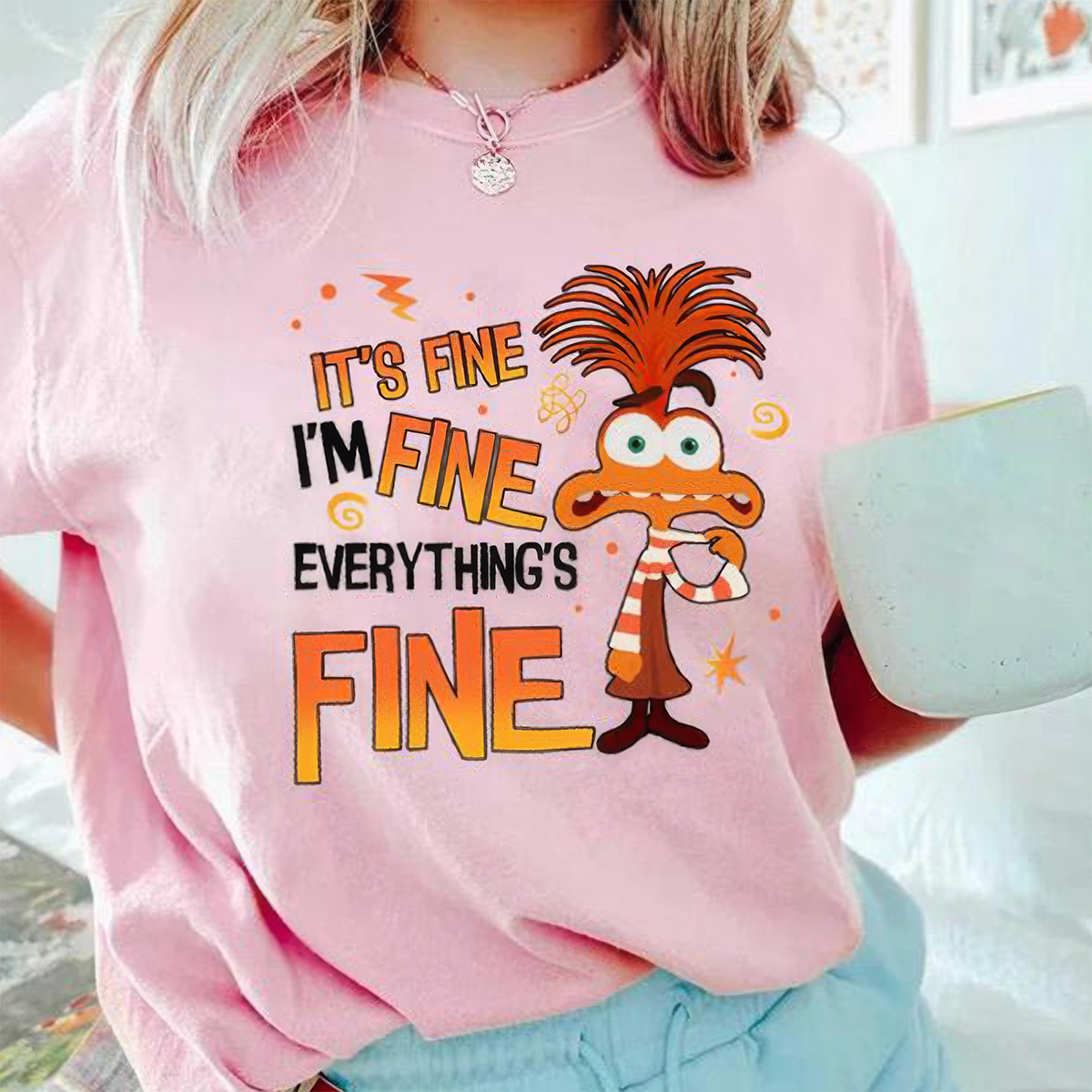 Inside Out Halloween Characters Everything is Fine Emotions T-Shirt,Crewneck,Hoodie,TS-C-596