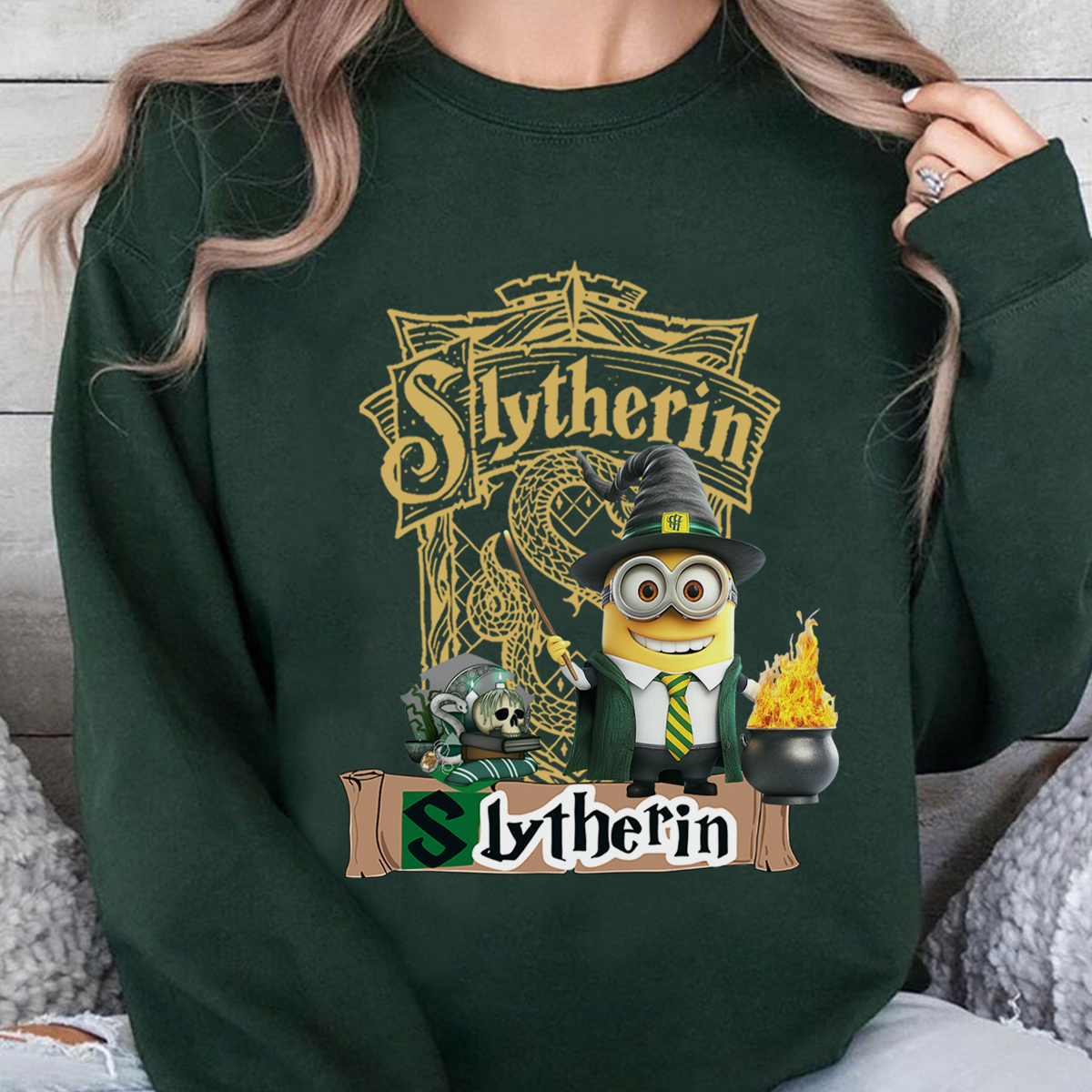 Adorable And Whimsical Minions Meet The Four Houses Of Harry Potter T-Shirt,Crewneck,Hoodie,TS-C-690