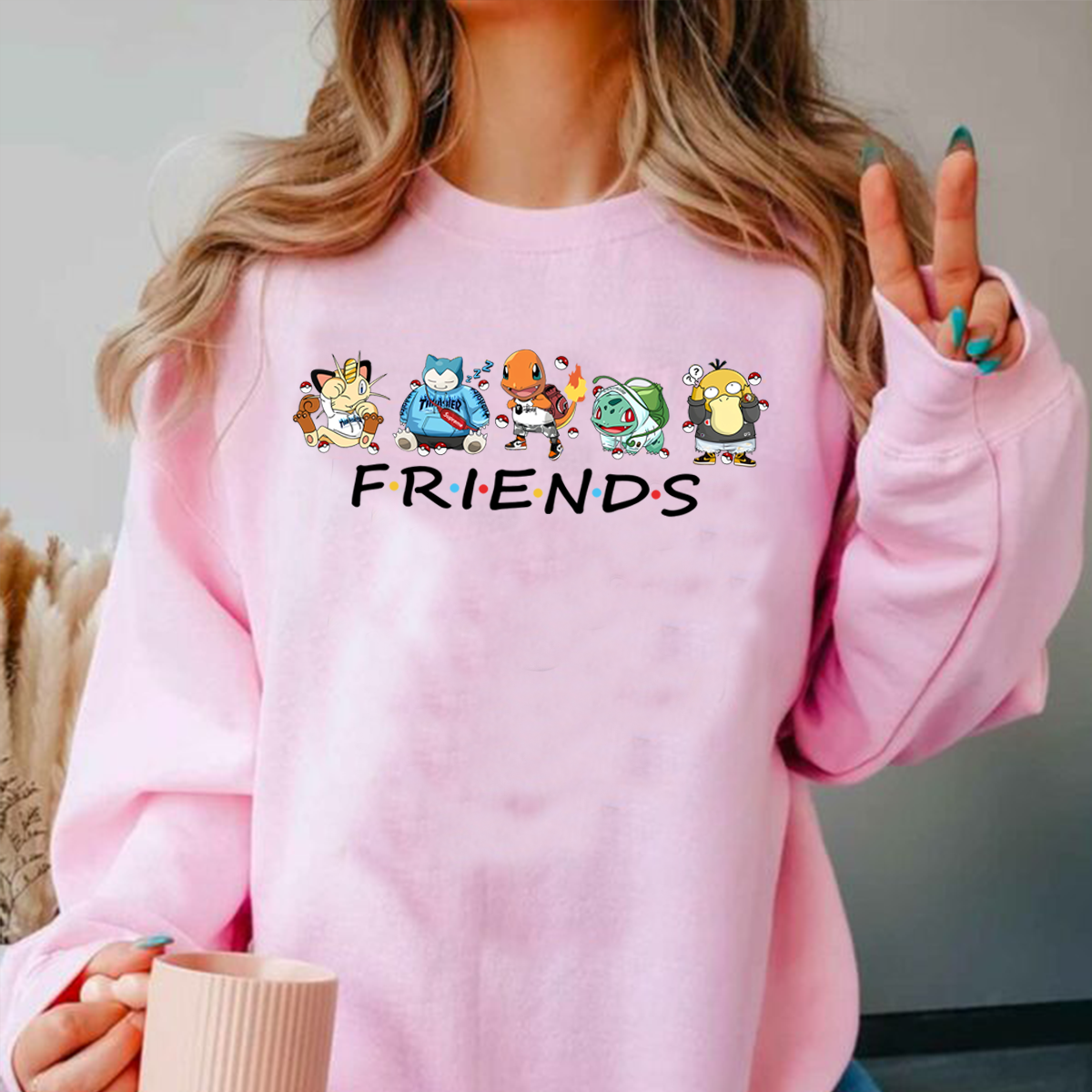 Friends Pokémon Adorable Unisex T-Shirt,Crewneck,Hoodie,H-C-776