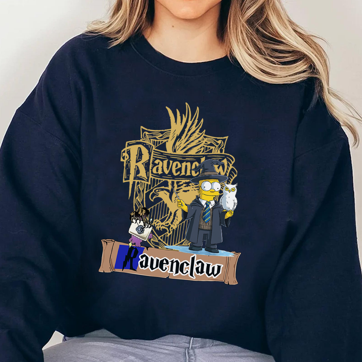 Rebellious Bart Simpson x Harry Potter Four House Collaboration T-Shirt,Crewneck,Hoodie,H-C-697