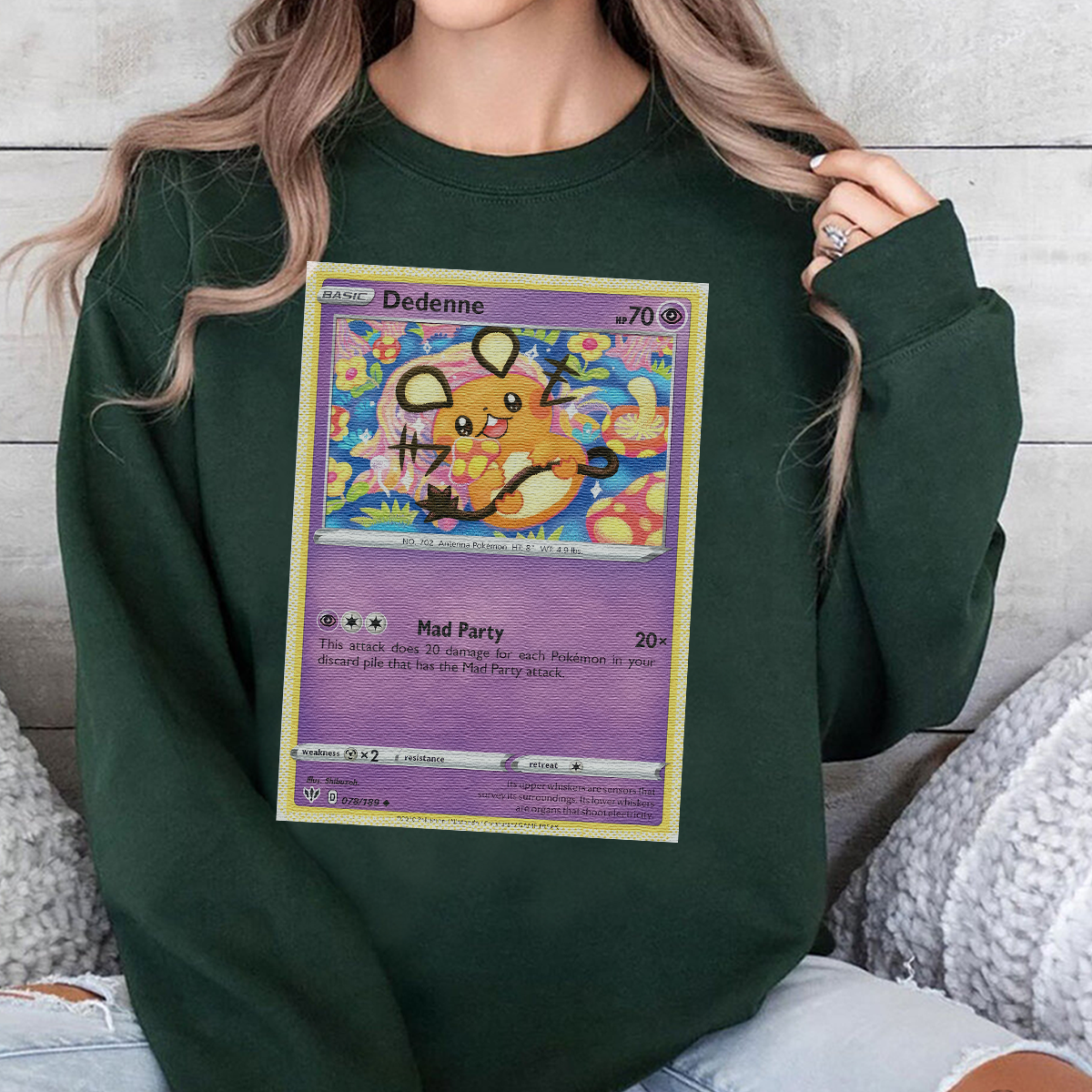 Personalized Pokémon Fabric Trading Card D2 Patch Suture Unisex Crewneck,Perfect Gift for Fans Friends,P-C-17