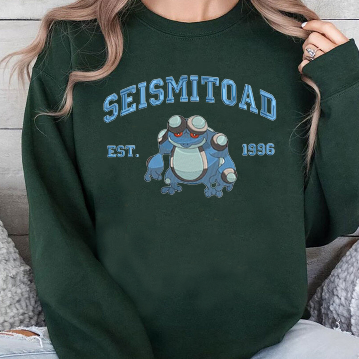 Seismitoad Pokémon Characters Anime Embroidered Unisex T-Shirt,Crewneck,Hoodie,H-C-848