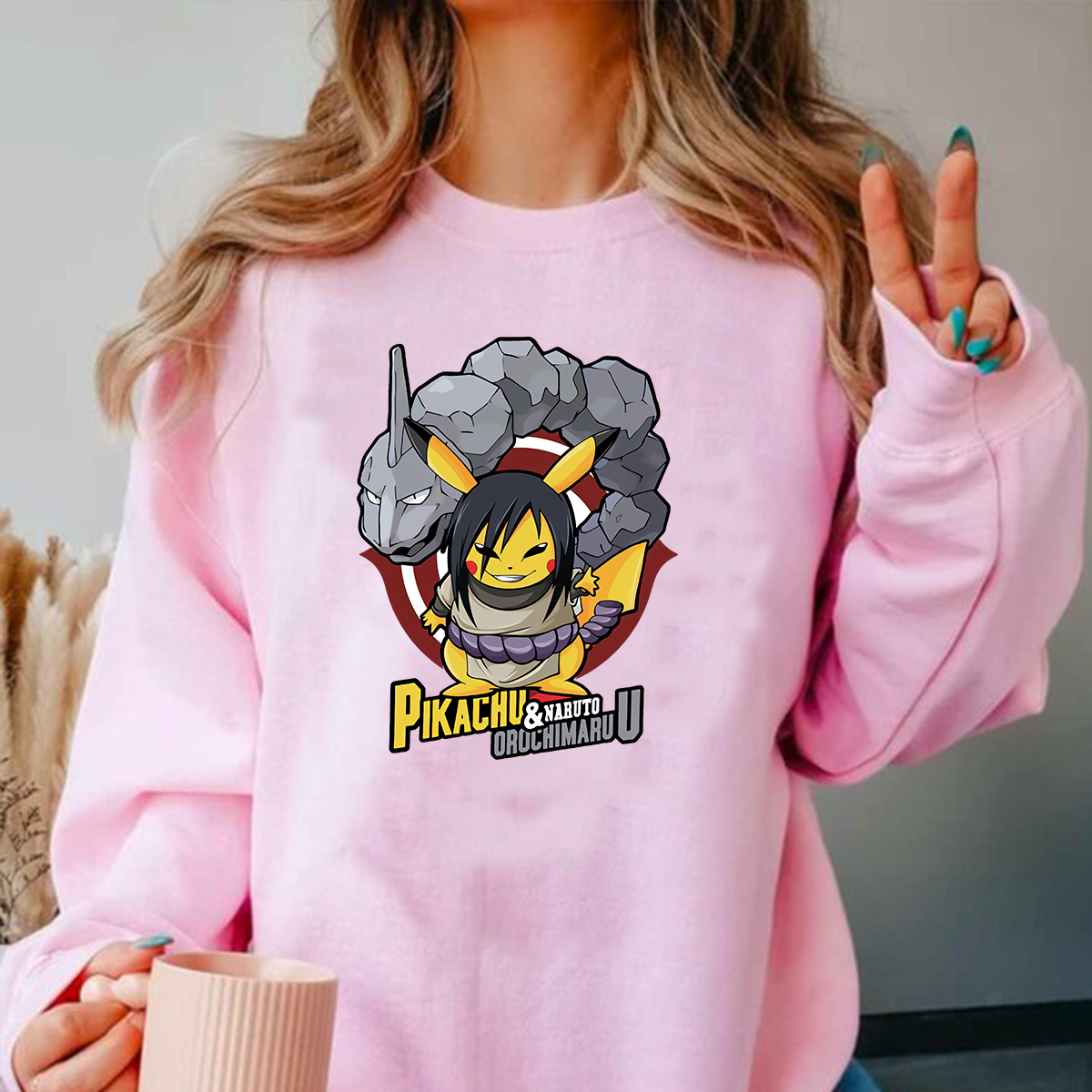 Pikachu And Naruto Orochimaruu Unisex T-Shirt,Crewneck,Hoodie,H-C-810