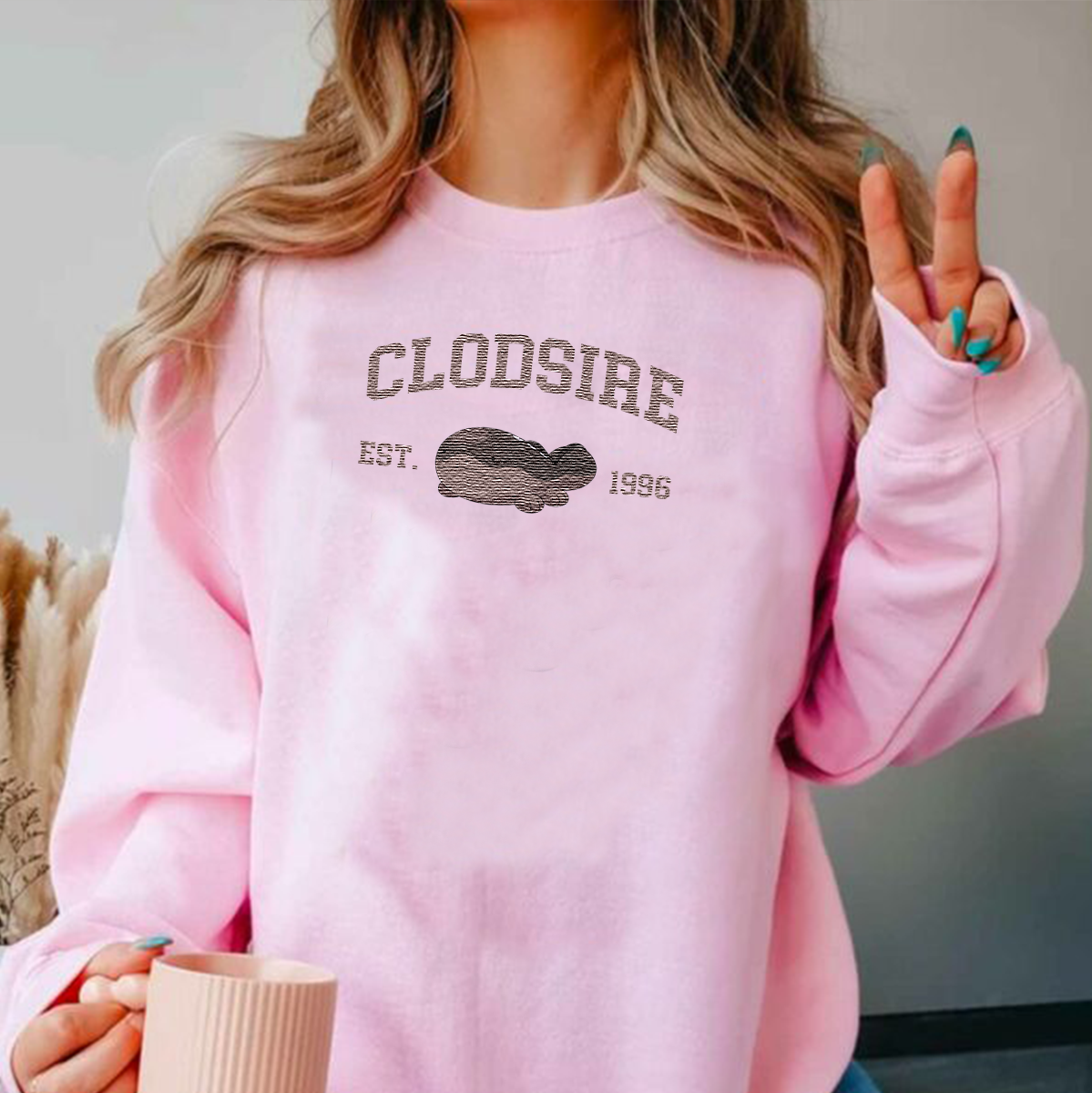 Clodsire Adorable Anime-Themed Embroidered T-Shirt,Crewneck,Hoodie-Trendy Versatile and a Thoughtful Gift for Friends,H-C-1164