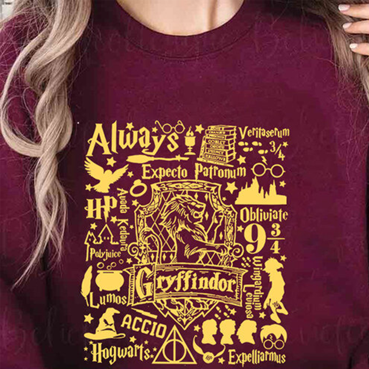 Vintage Hogwarts Houses Crewneck,Harry Potter Shirts,H-C-174