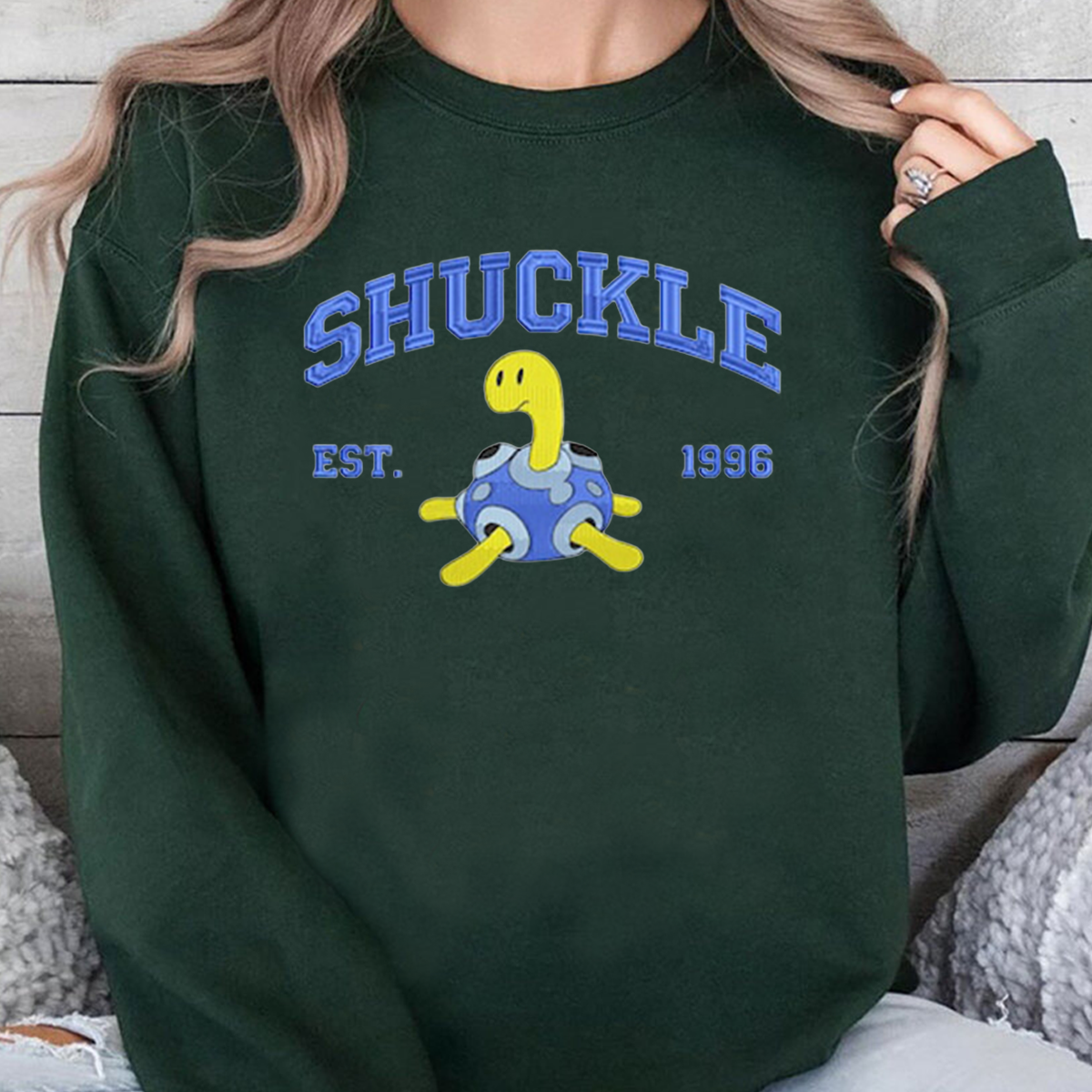 Shuckle Pokémon Characters Anime Embroidered Unisex T-Shirt,Crewneck,Hoodie,H-C-874