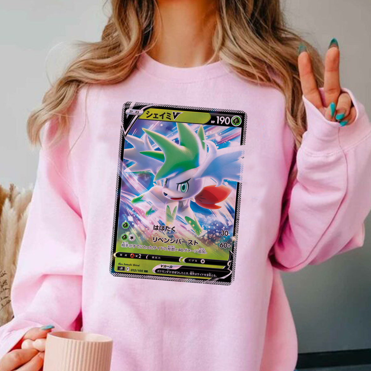 Personalized Pokémon Fabric Trading Card Y1 Patch Suture Unisex Crewneck,Perfect Gift for Fans Friends,P-C-02