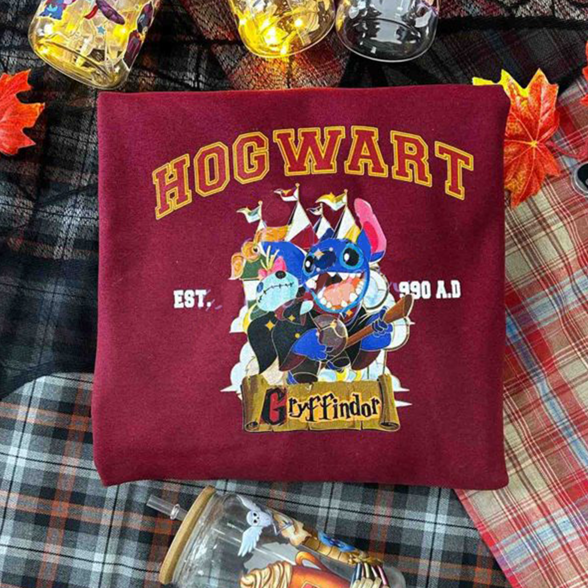 Stitch Harry Potter Hogwarts House V3 T-Shirt,Crewneck,Hoodie For Gift,H-C-114