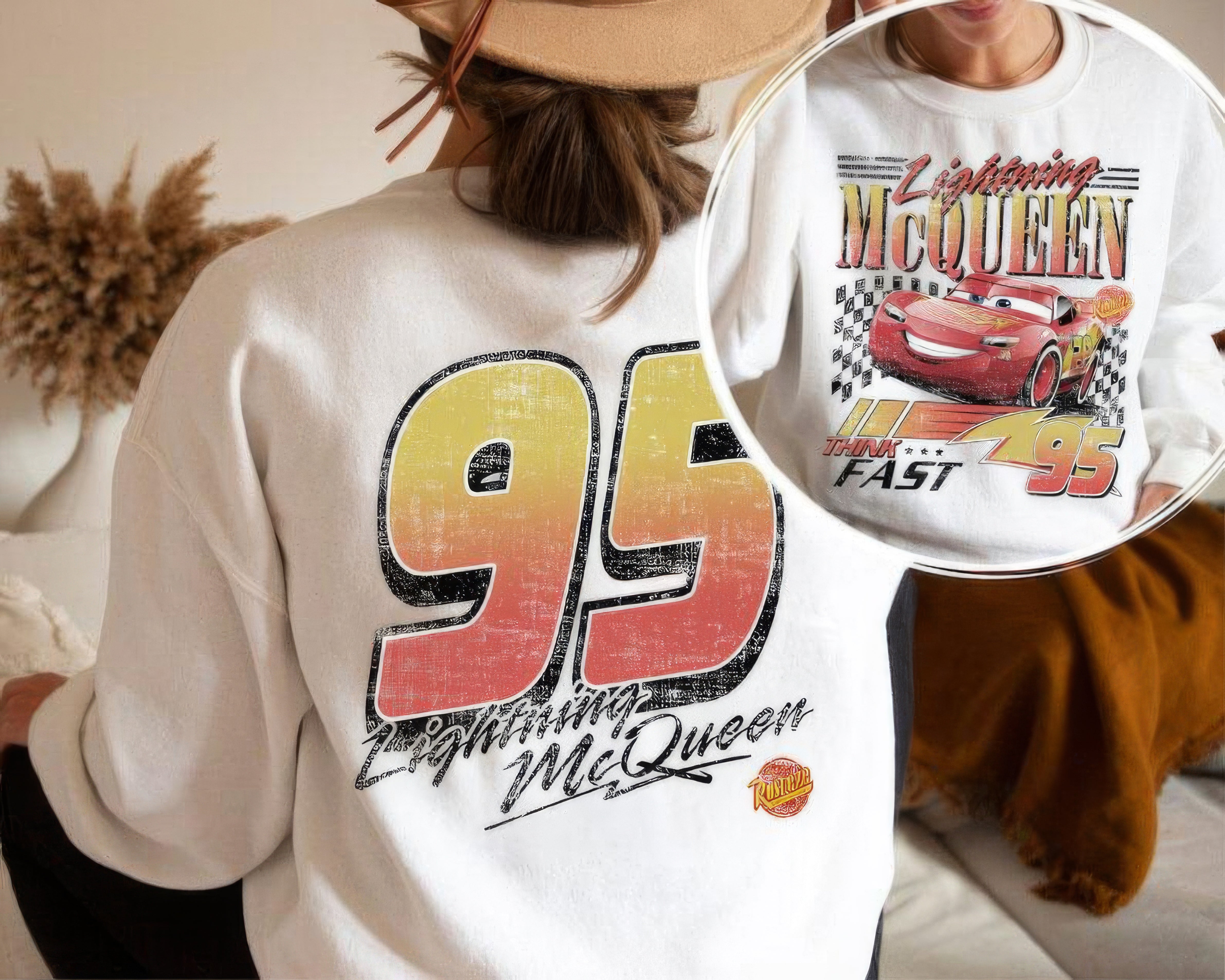 Vintage Lighting McQueen Cars Movie T-Shirt,Crewneck,Hoodie,TS-C-586