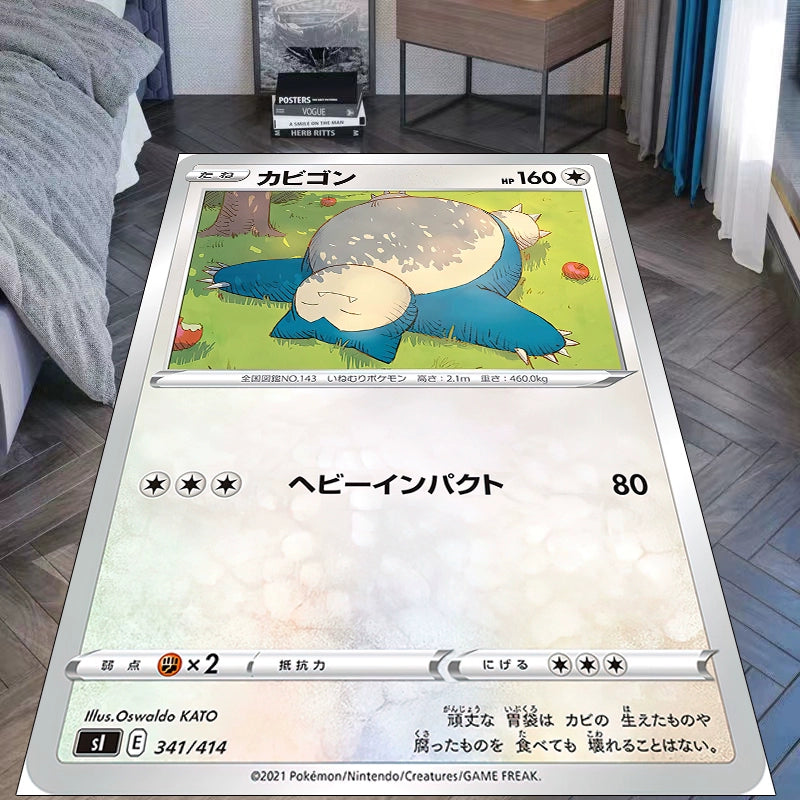 Bulbasaur,Psyduck,Snorlax,and Jigglypuff AnimeThrow Blanket,Soft and Cozy,Perfect for Anime Fans,B-C-1083