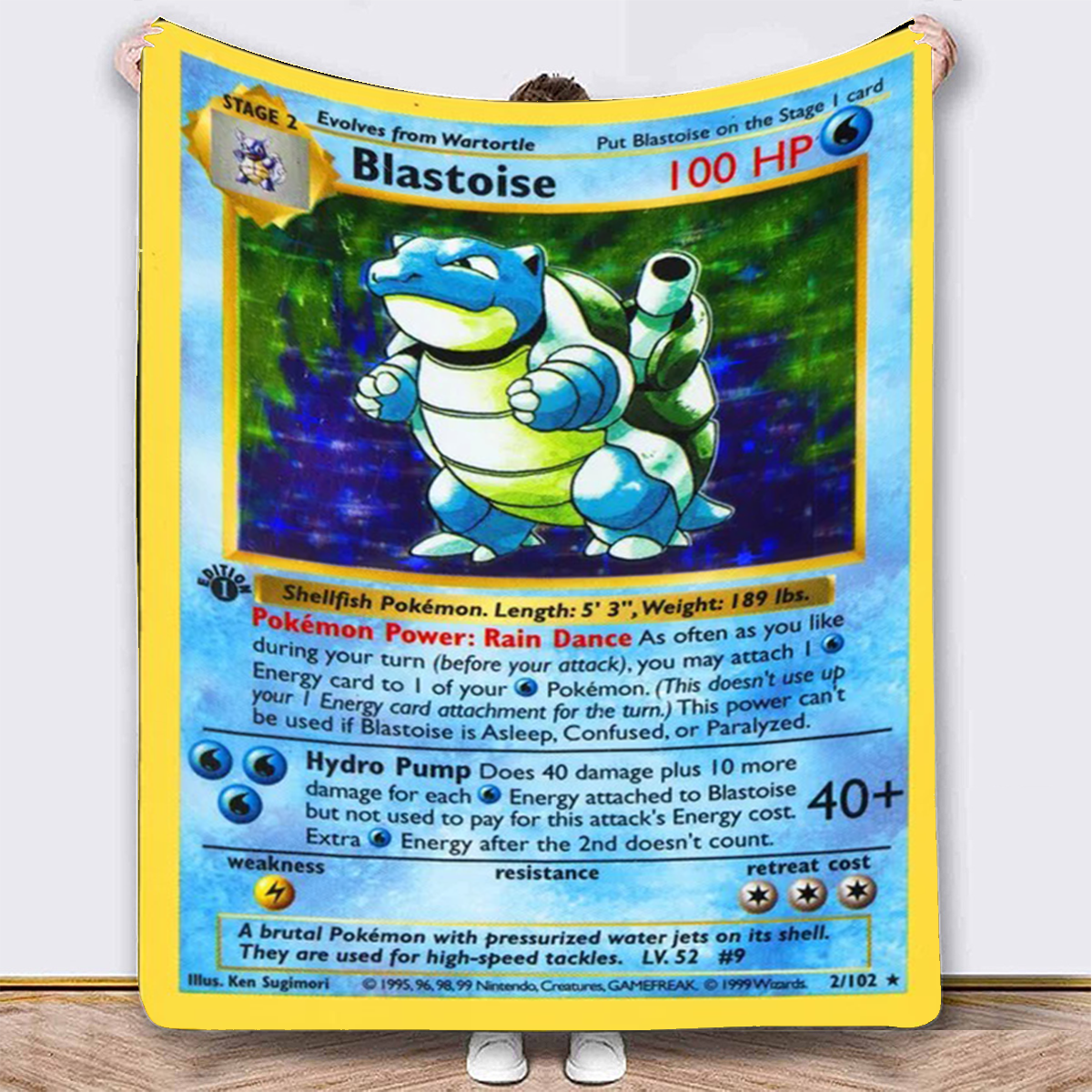 Blastoise Pokémon Fleece Blanket Digital Printed Throw Blanket,B-C-1060