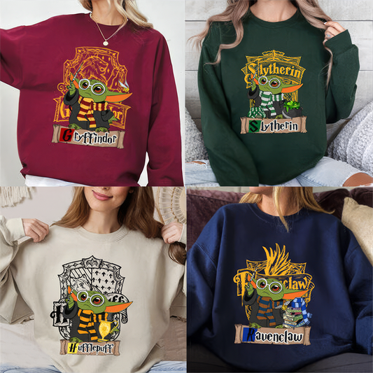 Baby Yoda Hogwarts Shirt,Harry Potter Crewneck,Bookies Hoodie,H-C-171