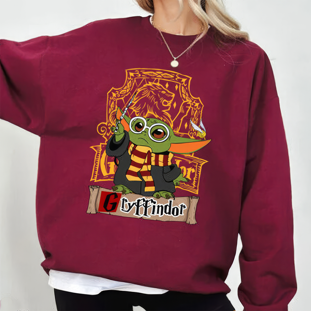 Baby Yoda Hogwarts Shirt,Harry Potter Crewneck,Bookies Hoodie,H-C-171