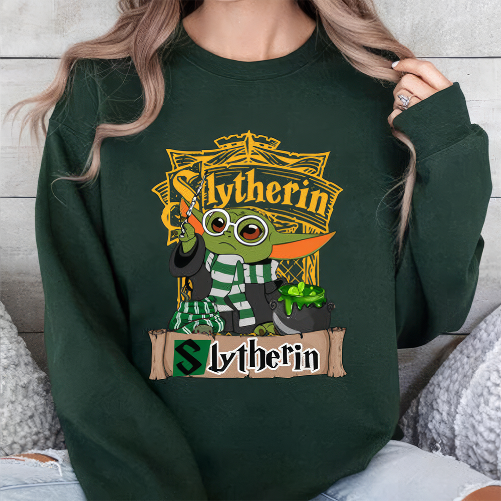 Baby Yoda Hogwarts Shirt,Harry Potter Crewneck,Bookies Hoodie,H-C-171