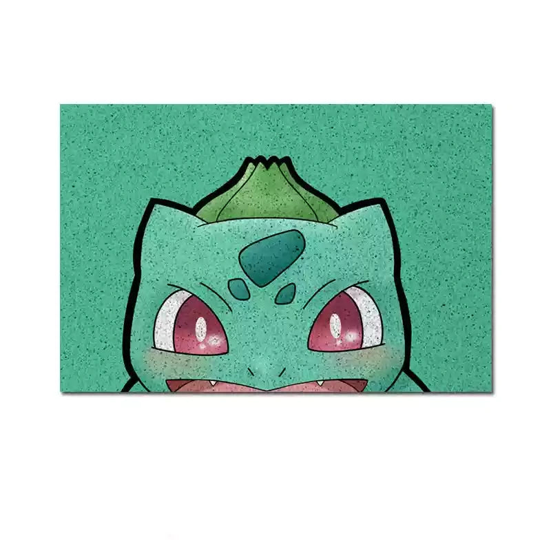Bulbasaur Anime Silky Loop Entrance Mat,Perfect for Fans,B-C-1091
