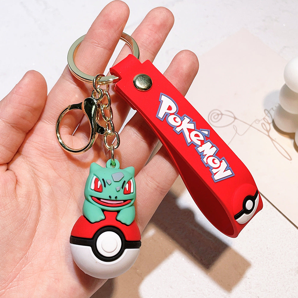 Creative Pokémon Poké Ball PVC Keychain,Cute Pokémon Pendant Anime Merchandise Fan Gift,004