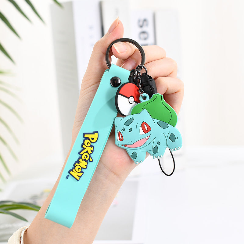 Pokémon Flat PVC Keychain - Cute Anime Collectible,Perfect Gift for Fans,002