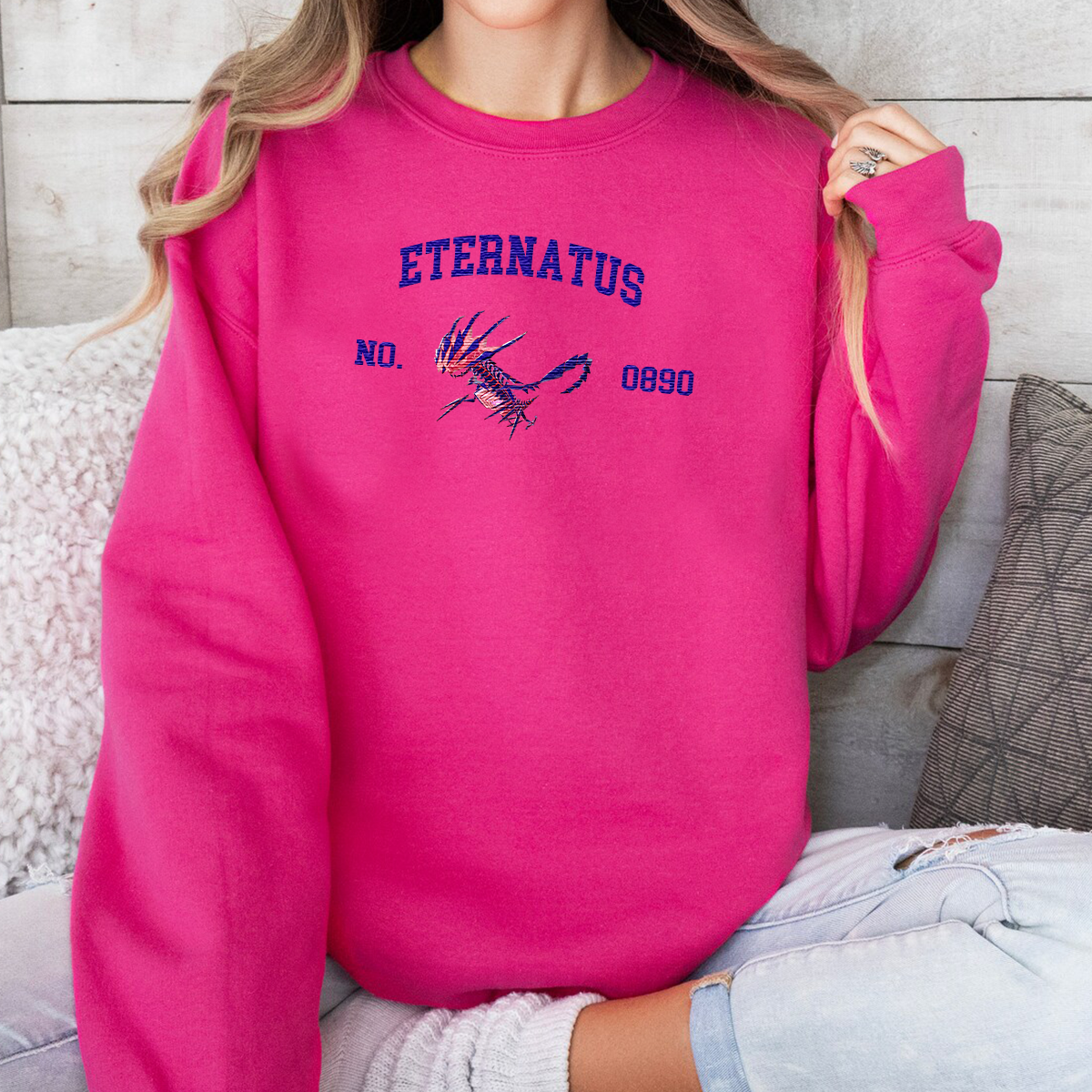 Eternatus Adorable Anime-Themed Embroidered T-Shirt,Crewneck,Hoodie-Trendy Versatile and a Thoughtful Gift for Friends,H-C-1689