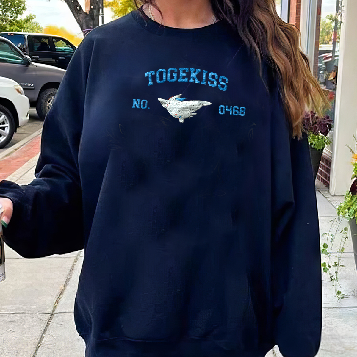 Togekiss Adorable Anime-Themed Embroidered T-Shirt,Crewneck,Hoodie-Trendy Versatile and a Thoughtful Gift for Friends,H-C-1358