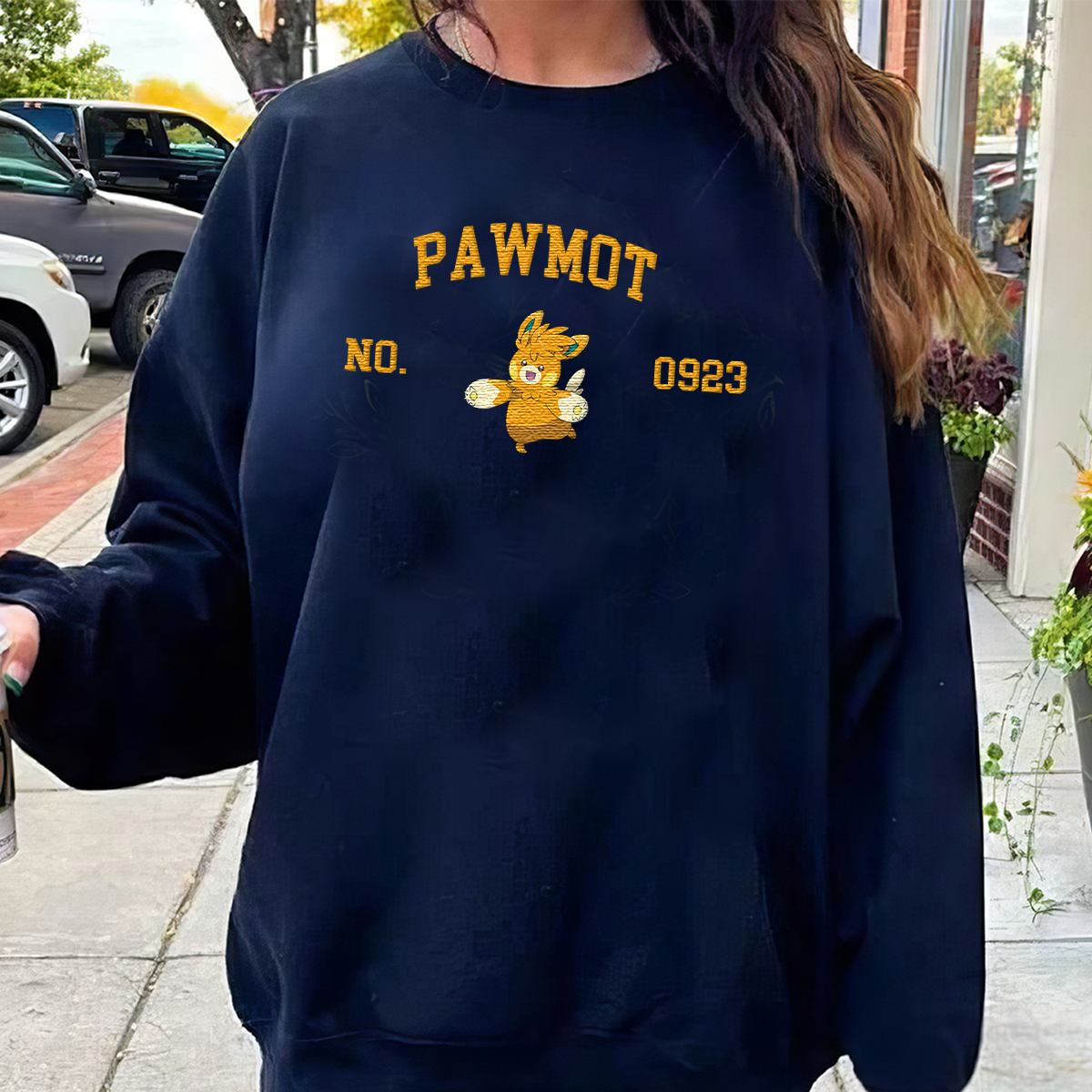 Pawmot Adorable Anime-Themed Embroidered T-Shirt,Crewneck,Hoodie-Trendy Versatile and a Thoughtful Gift for Friends,H-C-1666