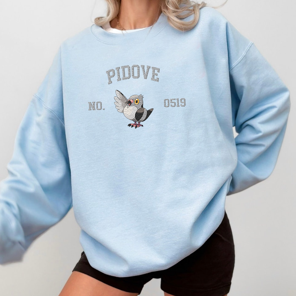 Pidove Adorable Anime-Themed Embroidered T-Shirt,Crewneck,Hoodie-Trendy Versatile and a Thoughtful Gift for Friends,H-C-1650