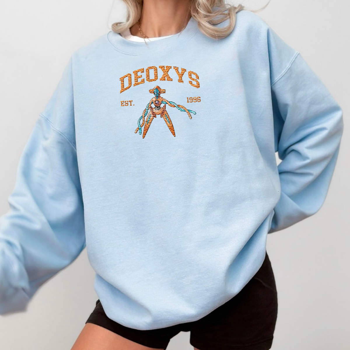 Deoxys Anime Characters Embroidered Unisex T-Shirt,Crewneck,Hoodie For Gift,H-C-1158