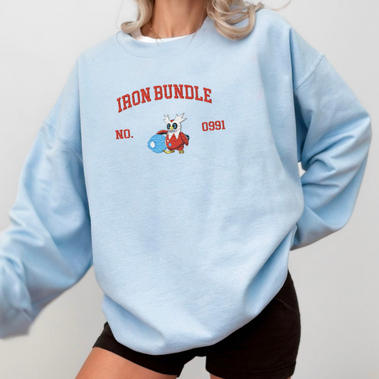 Iron Bundle Anime-Themed Embroidered T-Shirt,Crewneck,Hoodie-Trendy Versatile and a Thoughtful Gift for Friends,H-C-1777