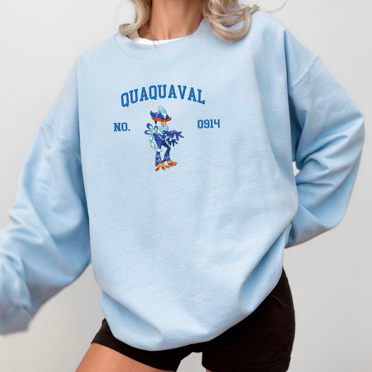 Quaquaval Anime-Themed Embroidered T-Shirt,Crewneck,Hoodie-Trendy Versatile and a Thoughtful Gift for Friends,H-C-1821