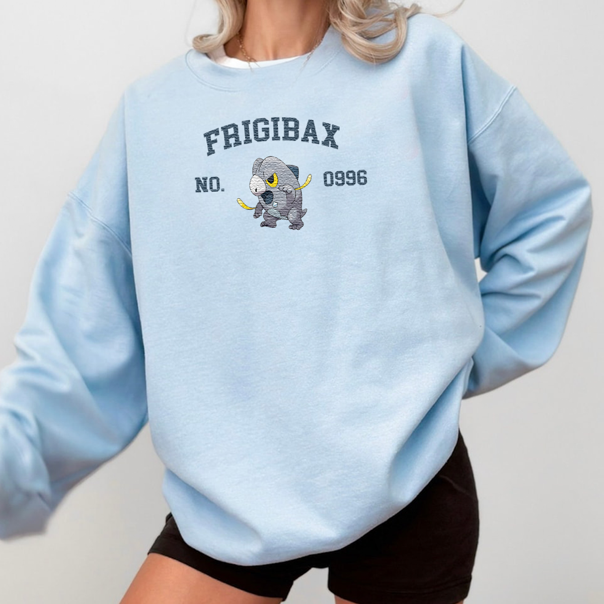 Frigibax Anime Characters Embroidered Unisex T-Shirt,Crewneck,Hoodie For Gift,H-C-1372