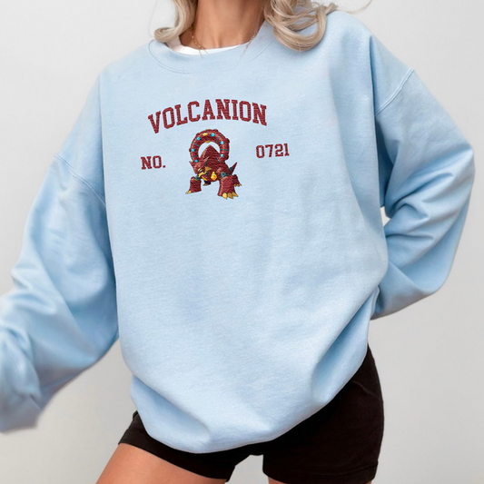 Volcanion Adorable Anime-Themed Embroidered T-Shirt,Crewneck,Hoodie-Trendy Versatile and a Thoughtful Gift for Friends,H-C-1557