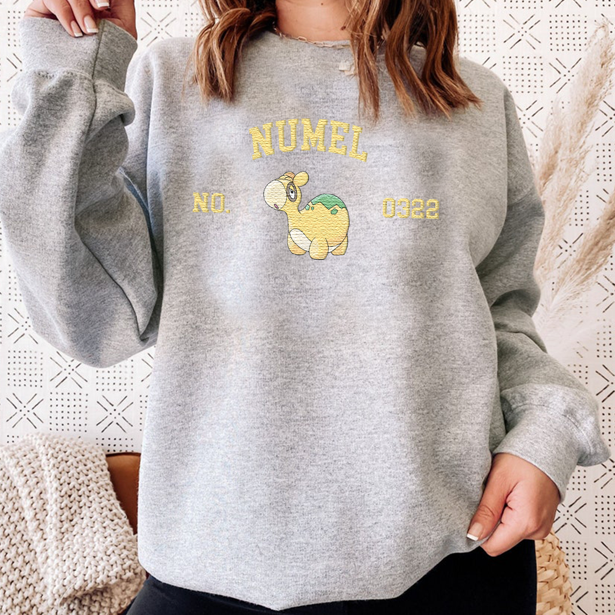 Numel Anime Characters Embroidered Unisex T-Shirt,Crewneck,Hoodie For Gift,H-C-1602