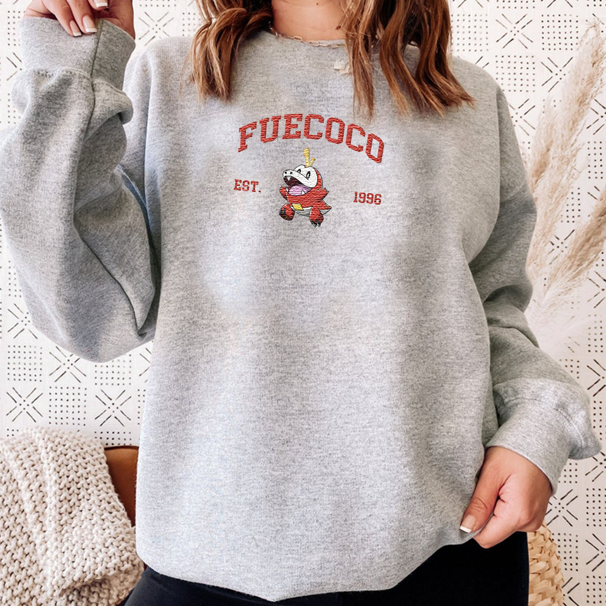 Fuecoco Anime Characters Embroidered Unisex T-Shirt,Crewneck,Hoodie For Gift,H-C-1071