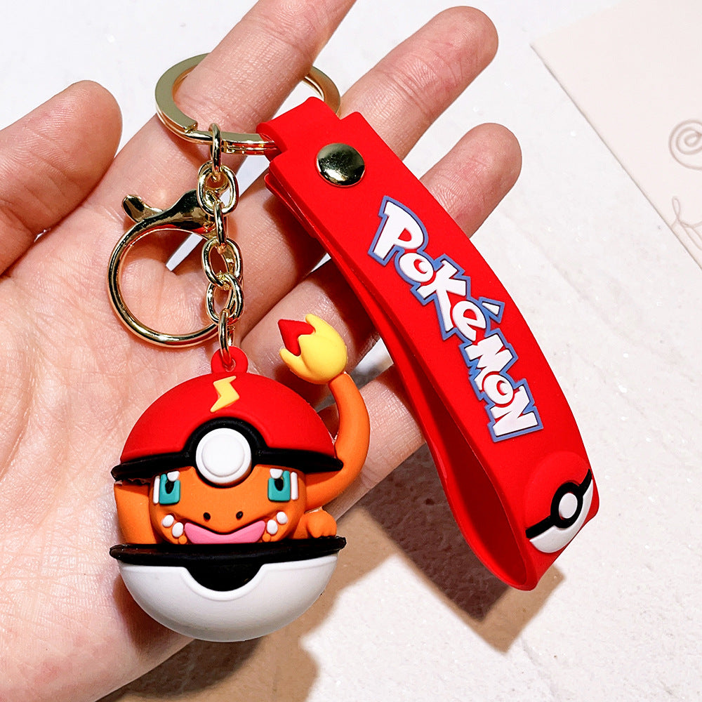 Creative Pokémon Poké Ball PVC Keychain,Cute Pokémon Pendant Anime Merchandise Fan Gift,004