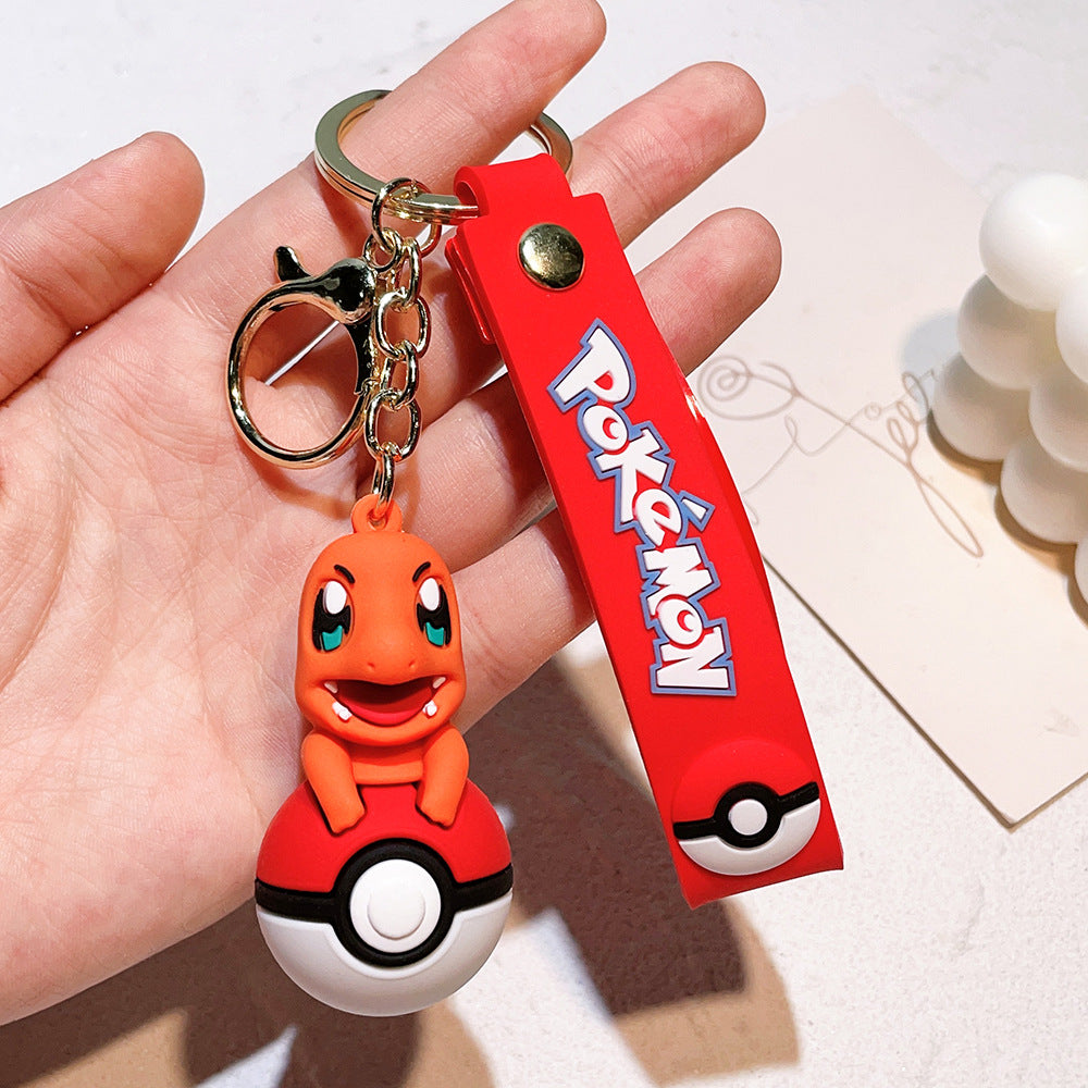 Creative Pokémon Poké Ball PVC Keychain,Cute Pokémon Pendant Anime Merchandise Fan Gift,004