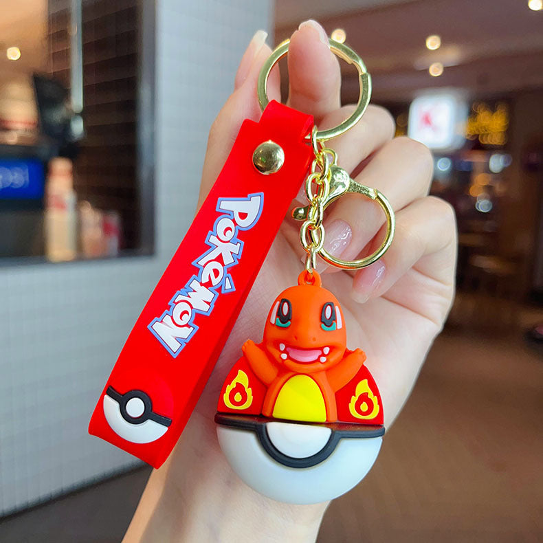 Creative Pokémon Poké Ball PVC Keychain,Cute Pokémon Pendant Anime Merchandise Fan Gift,004