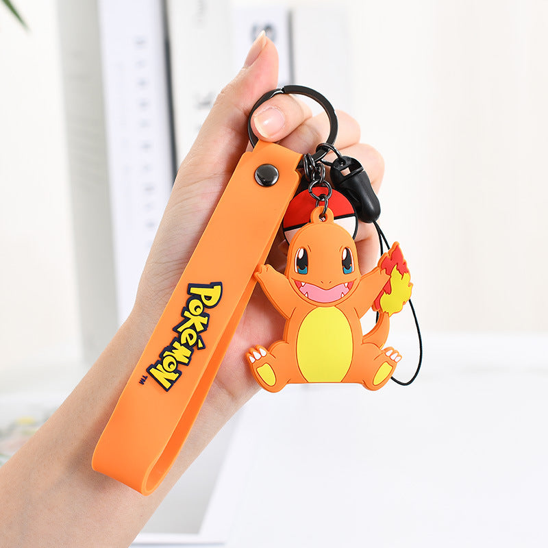 Pokémon Flat PVC Keychain - Cute Anime Collectible,Perfect Gift for Fans,002