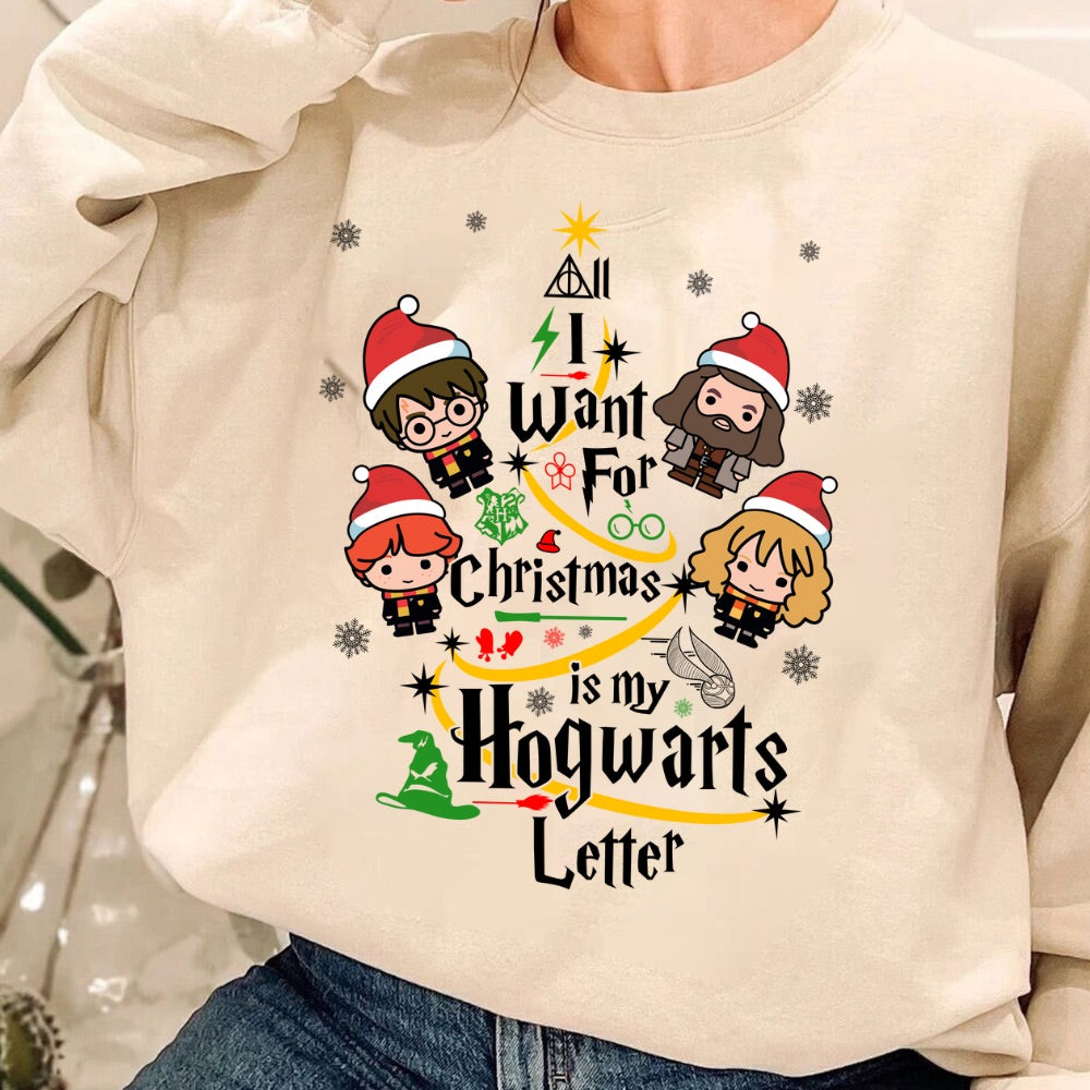 All I Want For Christmas Is My Hogwarts Letter T-Shirt,Crewneck,Hoodie,TS-C-316