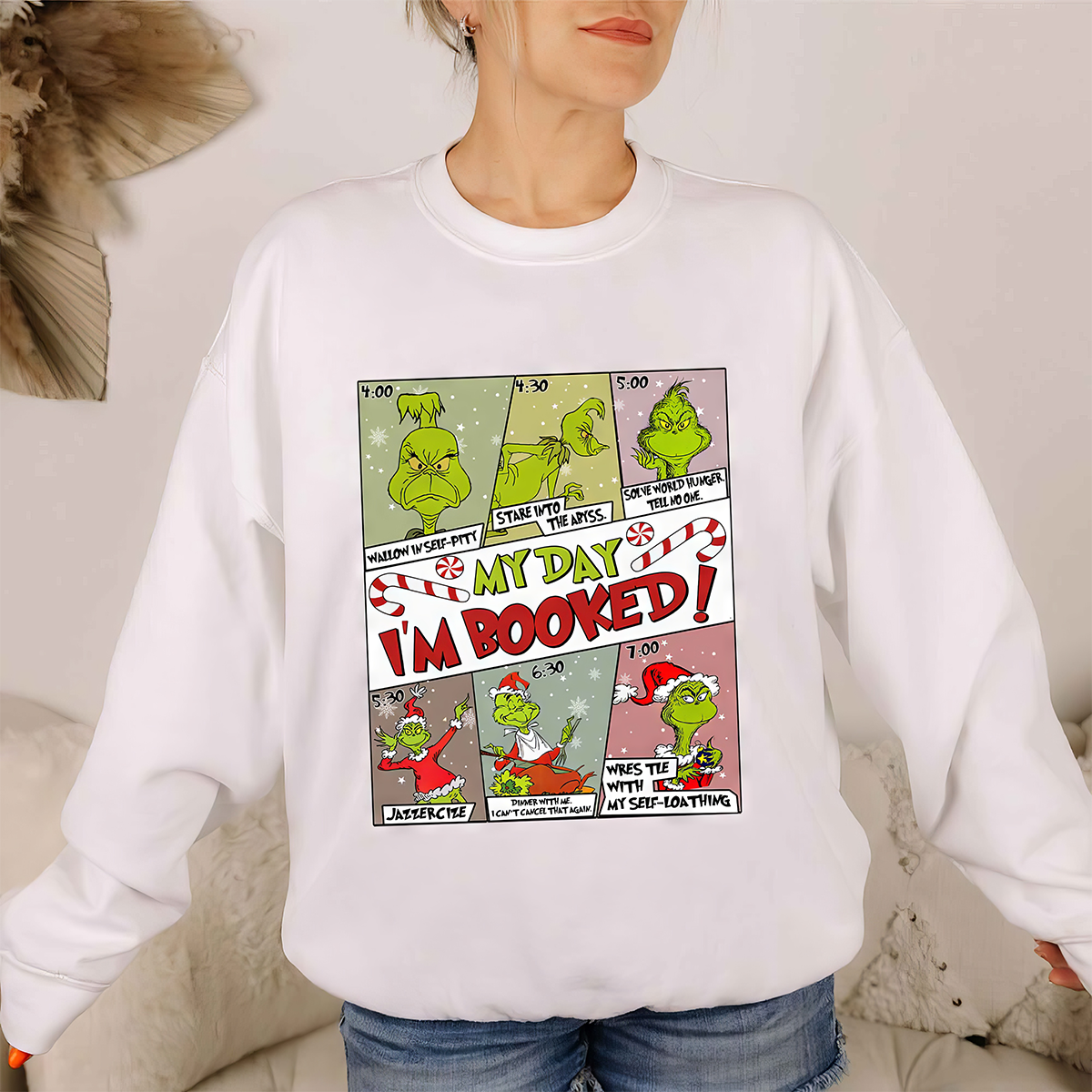 Christmas Grinch Timetable T-Shirt,Crewneck,Hoodie For Gift,TS-C-383