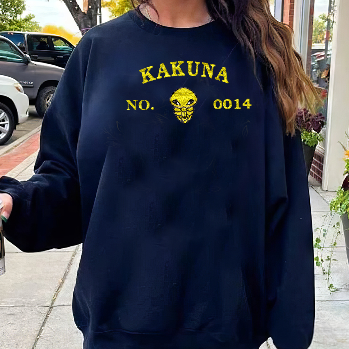 Kakuna-Q. Adorable Anime-Themed Embroidered T-Shirt,Crewneck,Hoodie-Trendy Versatile and a Thoughtful Gift for Friends,H-C-1248