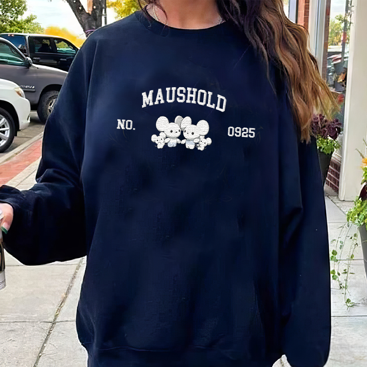Maushold Anime-Themed Embroidered T-Shirt,Crewneck,Hoodie-Trendy Versatile and a Thoughtful Gift for Friends,H-C-1830