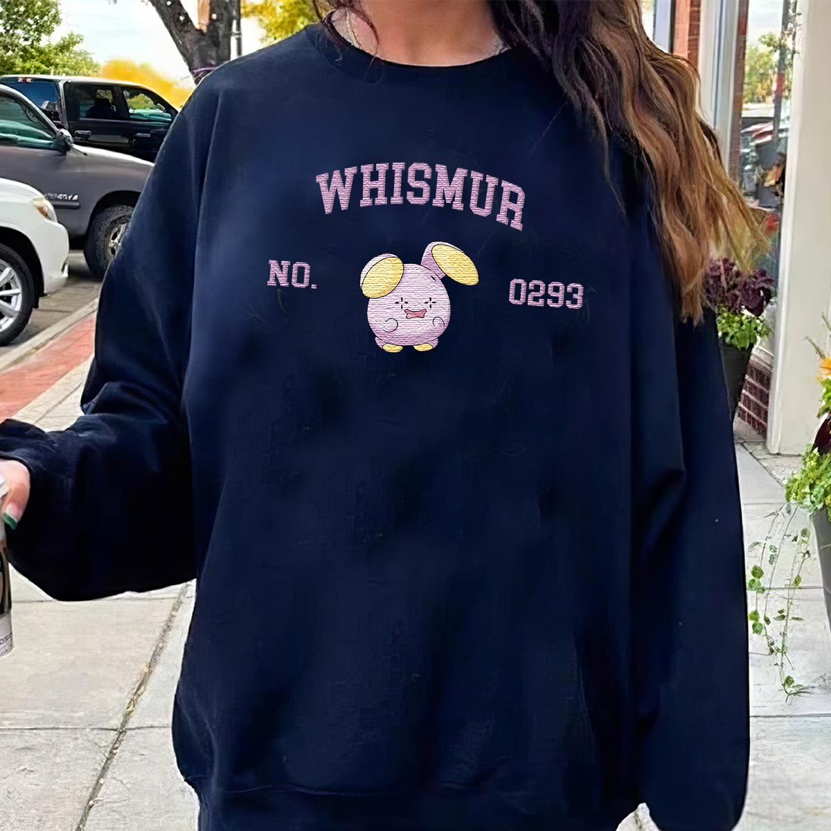 Whismur Adorable Anime-Themed Embroidered T-Shirt,Crewneck,Hoodie-Trendy Versatile and a Thoughtful Gift for Friends,H-C-1597