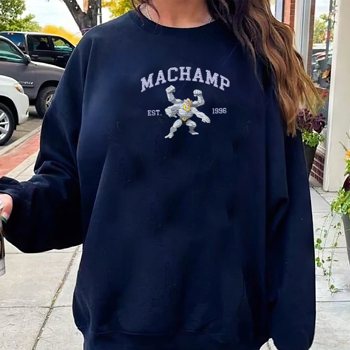 Machamp Adorable Anime-Themed Embroidered T-Shirt,Crewneck,Hoodie-Trendy Versatile and a Thoughtful Gift for Friends,H-C-861