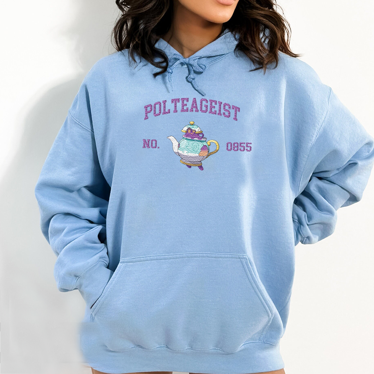 Polteageist Adorable Anime-Themed Embroidered T-Shirt,Crewneck,Hoodie-Trendy Versatile and a Thoughtful Gift for Friends,H-C-1531