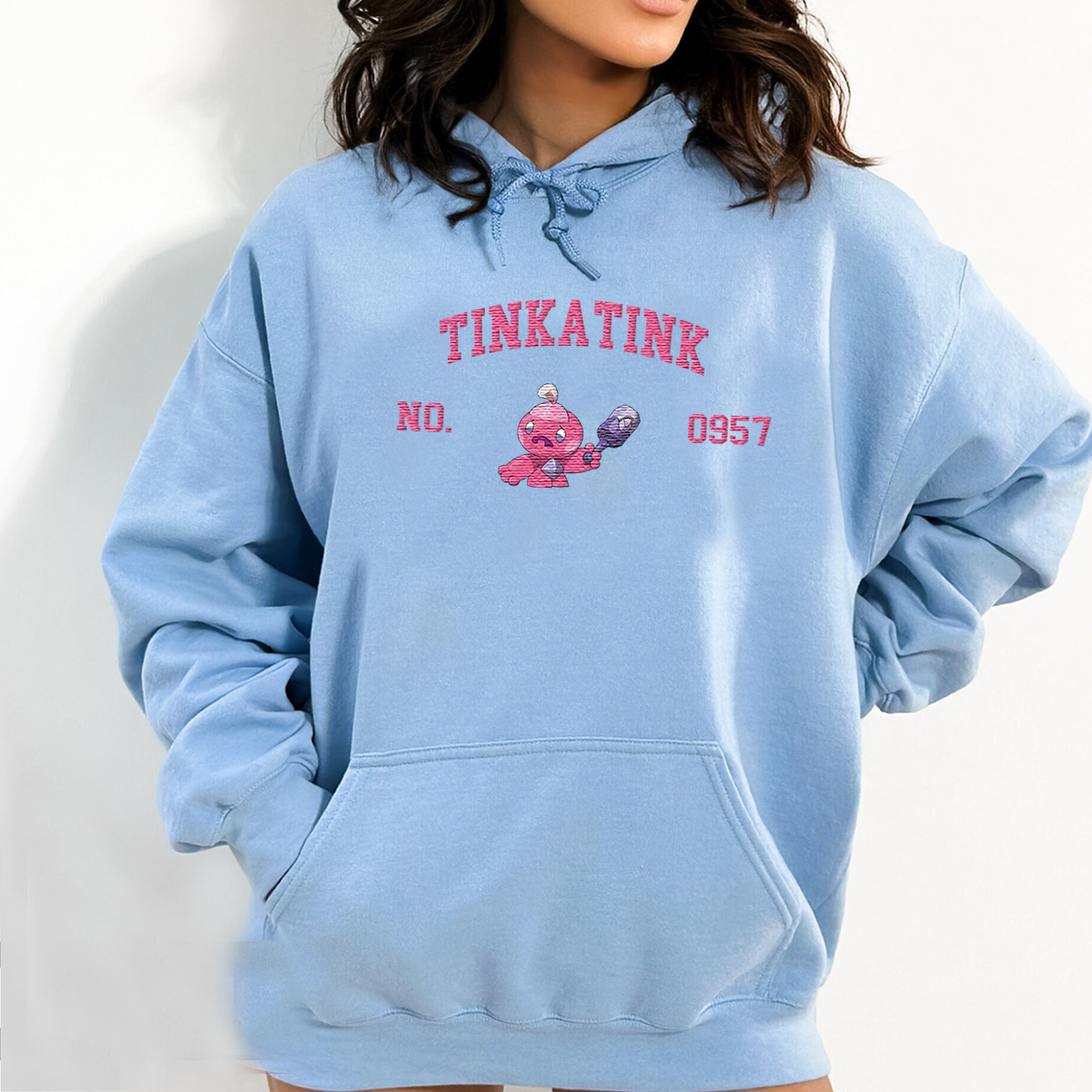 Tinkatink Adorable Anime-Themed Embroidered T-Shirt,Crewneck,Hoodie-Trendy Versatile and a Thoughtful Gift for Friends,H-C-1640