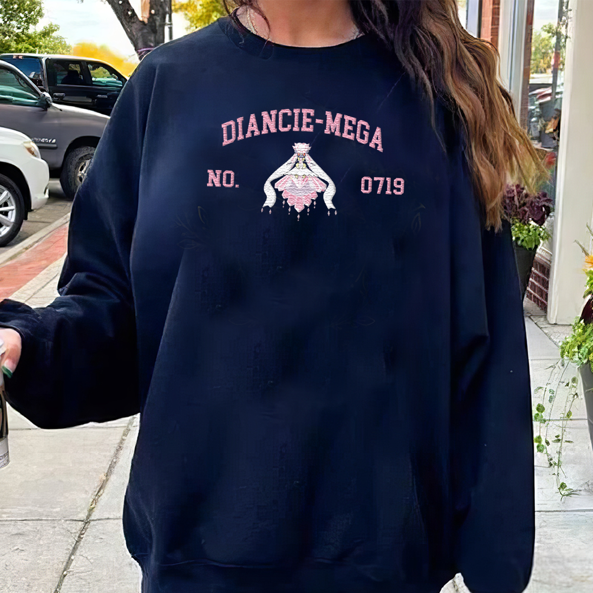 Diancie-Mega Anime Characters Embroidered Unisex T-Shirt,Crewneck,Hoodie For Gift,H-C-1505