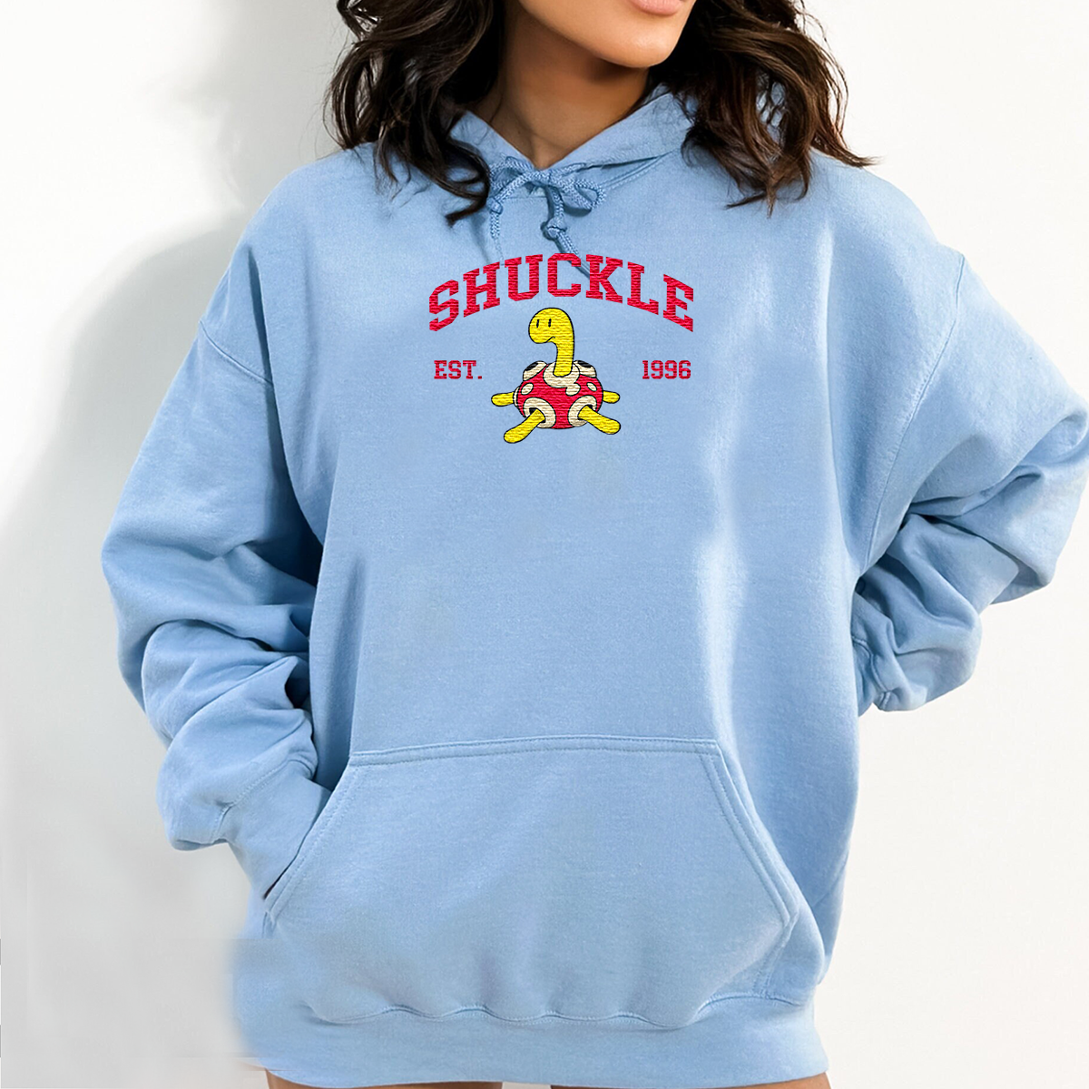 Shuckle Adorable Anime-Themed Embroidered T-Shirt,Crewneck,Hoodie-Trendy Versatile and a Thoughtful Gift for Friends,H-C-877