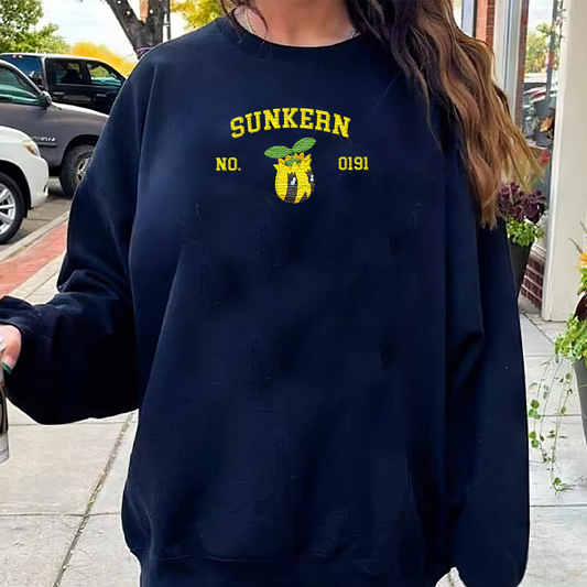 Sunkern Adorable Anime-Themed Embroidered T-Shirt,Crewneck,Hoodie-Trendy Versatile and a Thoughtful Gift for Friends,H-C-1357