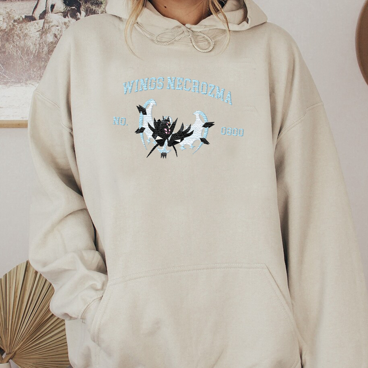 Wings Necrozma Adorable Anime-Themed Embroidered T-Shirt,Crewneck,Hoodie-Trendy Versatile and a Thoughtful Gift for Friends,H-C-1728